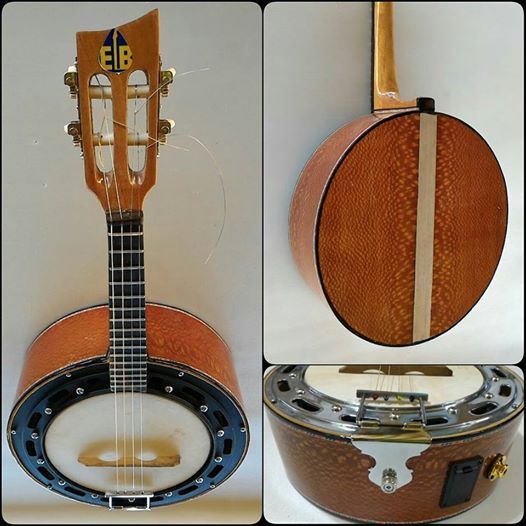 Banjo Luthier em Radica de Passarinho meio Nevada Caixa de 9 Elétrico