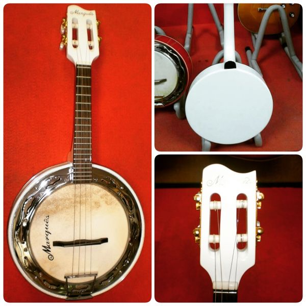 Banjo Marquês Branco Caixa em Madeira - BM 01