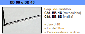 Captador de Rastilho p/ Cavaco e Violão. BB-68/BB-48