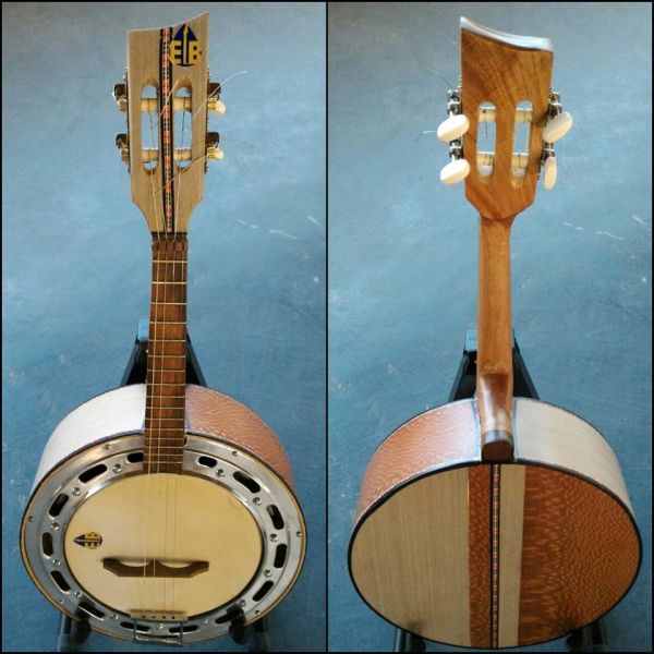 Banjo Luthier em Nevada e Radica de Passarinho Caixa de 9 Elétrico