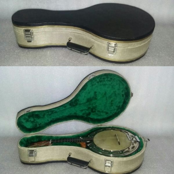 Case Bege e Verde para Banjo em Pelúcia