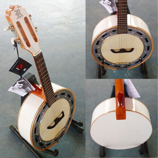 Banjo Rozini Studio Branco Caixa de 8 Elétrico - RJ11ELB