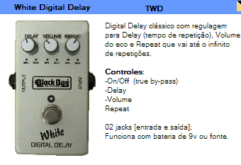 Pedal (white) Digital Delay TWD