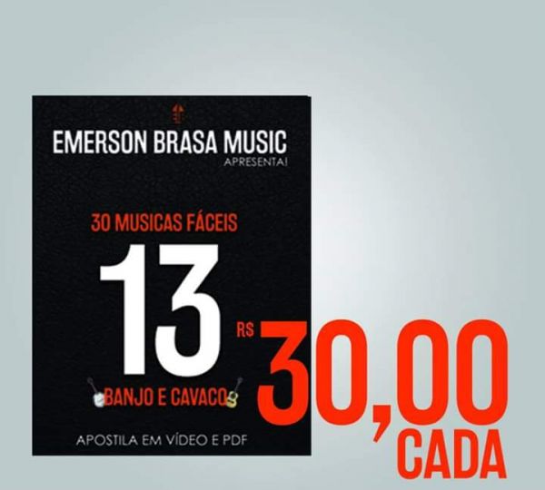 DVD - 13º Curso de 30 Musicas Fáceis p/ Cavaco e Banjo (Vídeos e PDF)